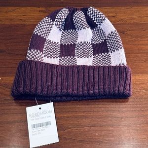 🌟HP🌟Purple & Pink Checkered Acrylic Knit Beanie